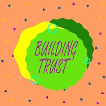 Handwriting text Building Trust. Concept meaning activity of emerging trust Illustrazione stock