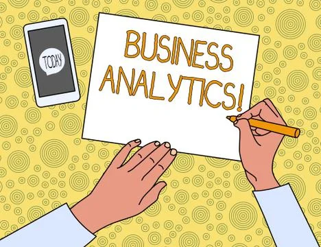 Handwriting text Business Analytics. Concept meaning methodical exploration o 스톡 일러스트
