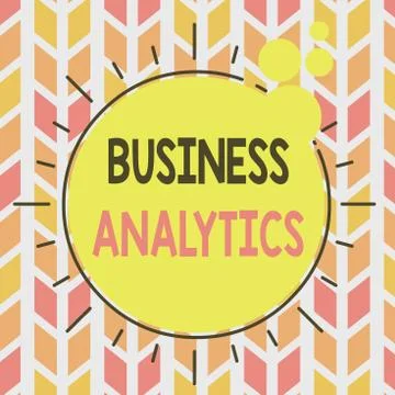 Handwriting text Business Analytics. Concept meaning methodical exploration of 스톡 일러스트