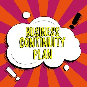 Handwriting text Business Continuity Plan. Business idea creating systems Stock Illustration