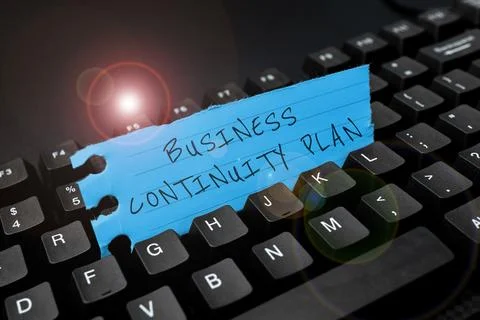 Handwriting text Business Continuity Plan. Business concept creating systems Foto stock