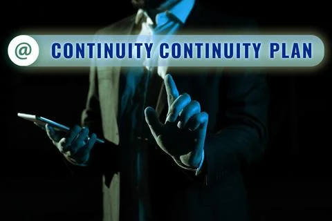 Handwriting text Business Continuity Plan. Concept meaning creating systems Foto stock