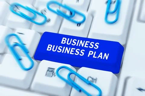 Handwriting text Business Continuity Plan. Business overview creating systems Foto stock