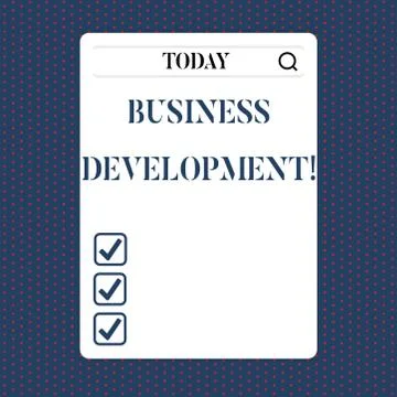 Handwriting text Business Development. Concept meaning Develop and Implement Illustrazione stock