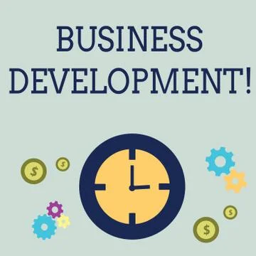 Handwriting text Business Development. Concept meaning Develop and Implement 스톡 일러스트