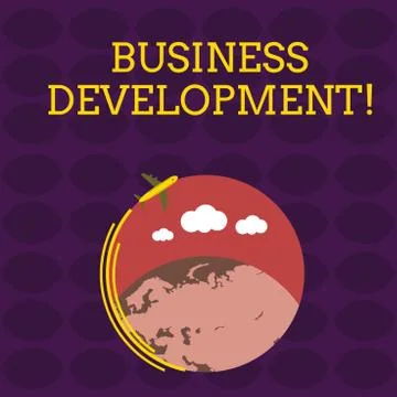 Handwriting text Business Development. Concept meaning Implement Growth Value Illustrazione stock