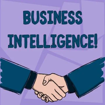 Handwriting text Business Intelligence. Concept meaning strategies and Stockillustratie