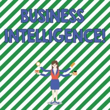 Handwriting text Business Intelligence. Concept meaning strategies and Stock Illustration