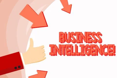 Handwriting text Business Intelligence. Concept meaning strategies and Stockillustratie