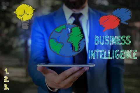 Handwriting text Business Intelligence. Concept meaning Best Practice of Stock Photos