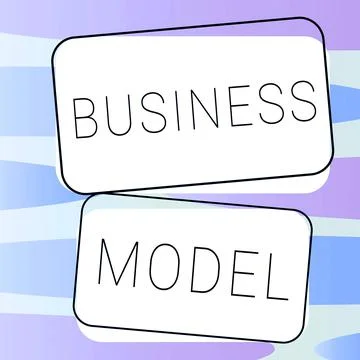 Handwriting text Business Model. Concept meaning model showing how a company Stock Illustration