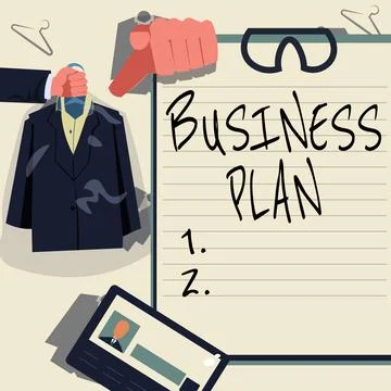 Handwriting text Business Plan. Concept meaning Structural Strategy Goals and Stock Illustration