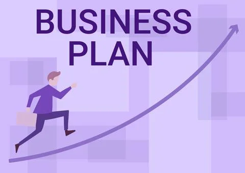 Handwriting text Business Plan. Word for Structural Strategy Goals and Stock-Illustration