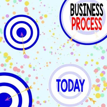 Handwriting text Business Process. Concept meaning implemented to accomplish a イラスト素材
