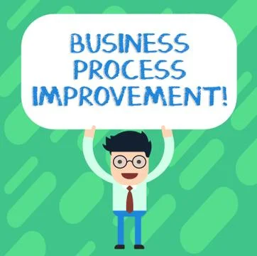 Handwriting text Business Process Improvement. Concept meaning optimize process Stock Illustration