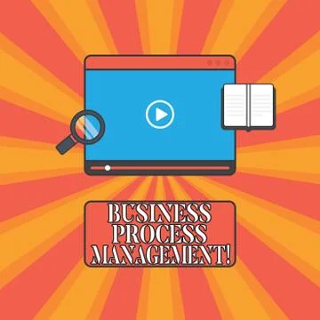 Handwriting text Business Process Management. Concept meaning Discipline of Stock Illustration