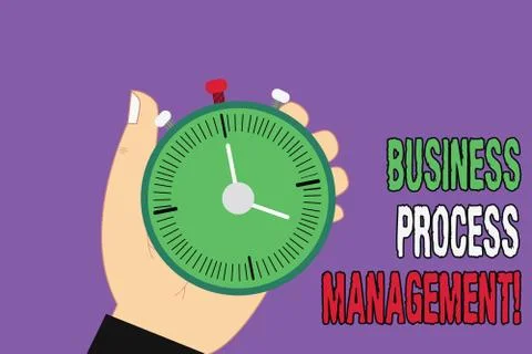 Handwriting text Business Process Management. Concept meaning Discipline of Stock Illustration