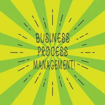 Handwriting text Business Process Management. Concept meaning Discipline of Stock Illustration