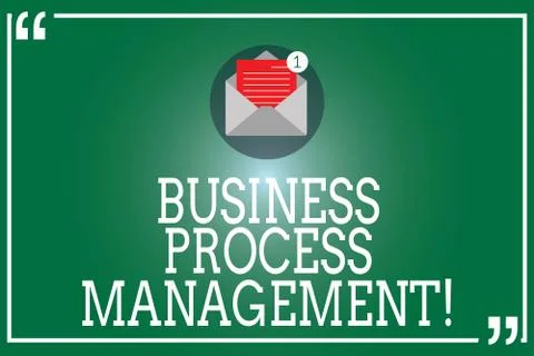 Handwriting text Business Process Management. Concept meaning Discipline of Stock Illustration