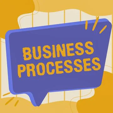 Handwriting text Business Processes. Internet Concept Methods practices involves Stock Illustration