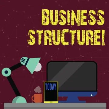 Handwriting text Business Structure. Concept meaning Organization framework that 库存插图