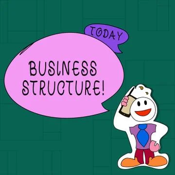 Handwriting text Business Structure. Concept meaning Organization framework that Stock Illustration