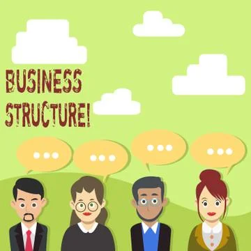 Handwriting text Business Structure. Concept meaning Organization framework that 스톡 일러스트