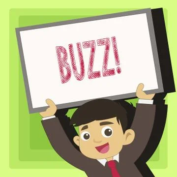 Handwriting text Buzz. Concept meaning Hum Murmur Drone Fizz Ring Sibilation Stock Illustration
