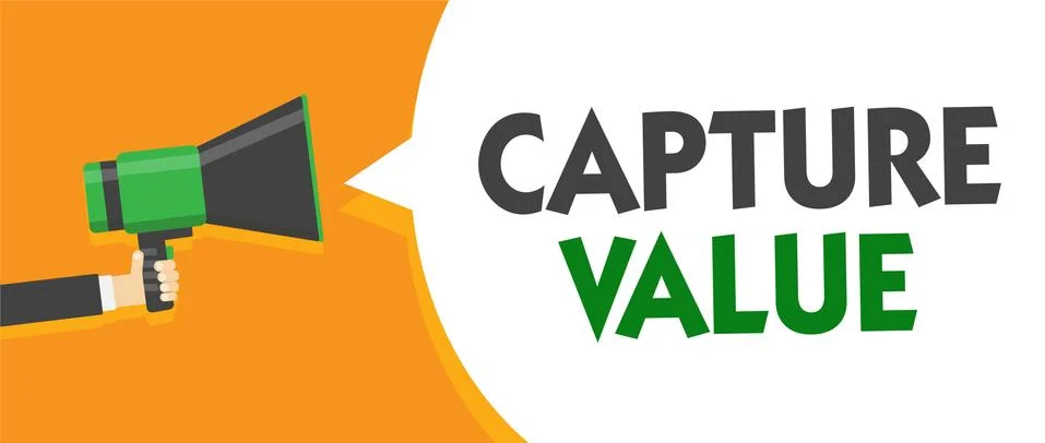 Handwriting text Capture Value. Concept meaning Customer Relationship Satisfy 스톡 일러스트