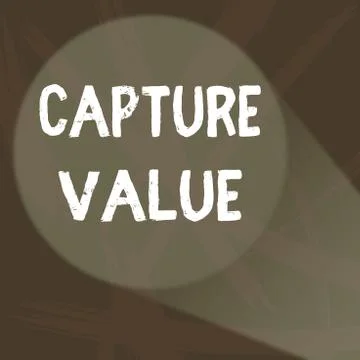 Handwriting text Capture Value. Concept meaning Customer Relationship Satisfy 스톡 일러스트