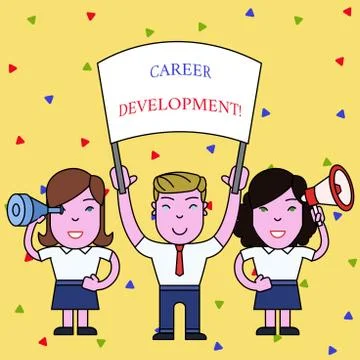 Handwriting text Career Development. Concept meaning Lifelong learning Improving Illustrazione stock