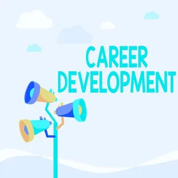 Handwriting text Career Development. Conceptual photo Lifelong learning Stock Illustration