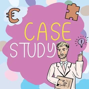 Handwriting text Case Study. Business concept A subject matter to be discussed Stock Illustration