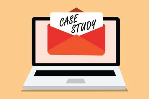 Handwriting text Case Study. Concept meaning A subject matter to be discussed Illustrazione stock