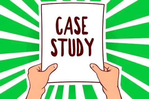 Handwriting text Case Study. Concept meaning A subject matter to be discussed Illustrazione stock