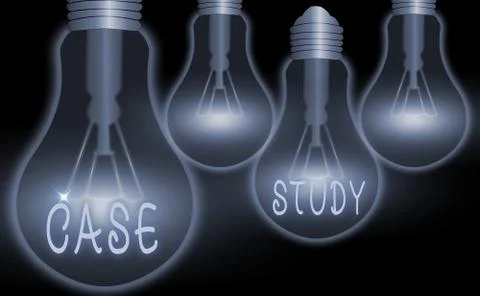 Handwriting text Case Study. Concept meaning indepth examination method focusing Illustrazione stock