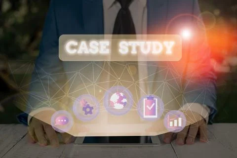 Handwriting text Case Study. Concept meaning research methodology that has Stock Photos