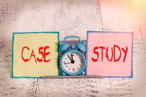 Handwriting text Case Study. Concept meaning man and a specific research design Stock Photos