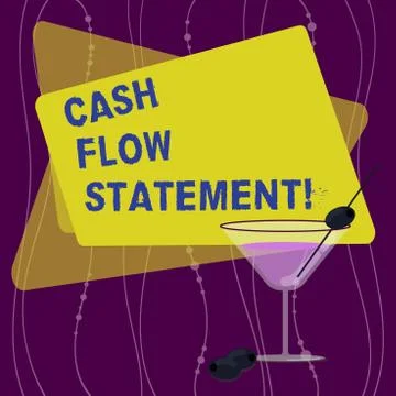 Handwriting text Cash Flow Statement. Concept meaning financial measures cash Stock Illustration