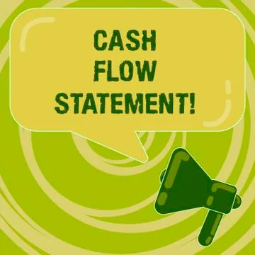 Handwriting text Cash Flow Statement. Concept meaning financial measures cash Stock Illustration
