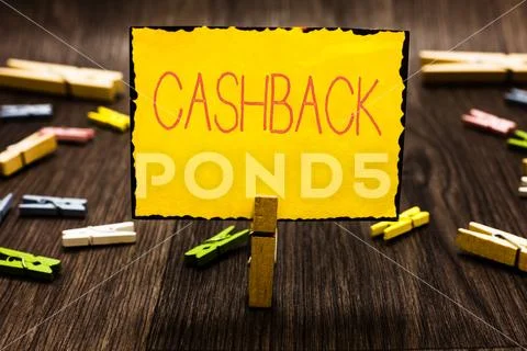 Handwriting text Cashback. Concept meaning incentive offered to buyers certain Stock Photos
