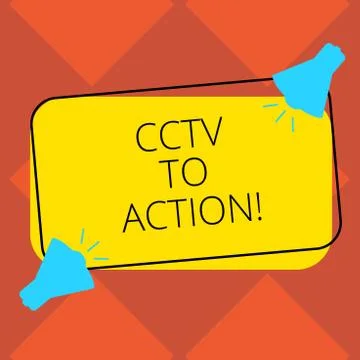 Handwriting text Cctv In Action. Concept meaning Selfcontained surveillance Stock Illustration