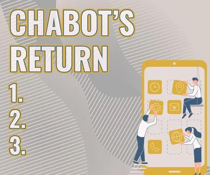 Handwriting text Chabot S Return. Word for the come back of conversation via Stock Illustration