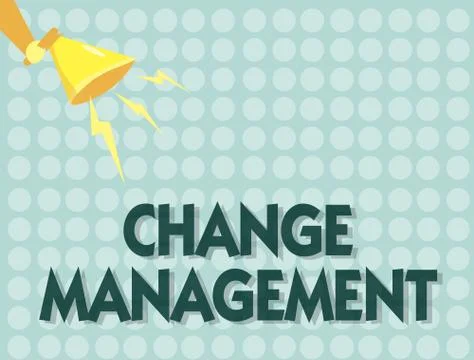 Handwriting text Change Management. Concept meaning Replacement of leadership in イラスト素材