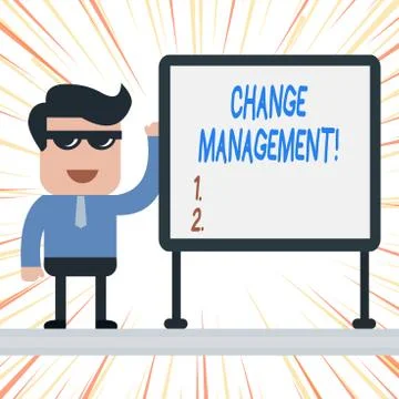 Handwriting text Change Management. Concept meaning Replacement of leadership in Stock Illustration