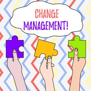 Handwriting text Change Management. Concept meaning Replacement of leadership in 스톡 일러스트