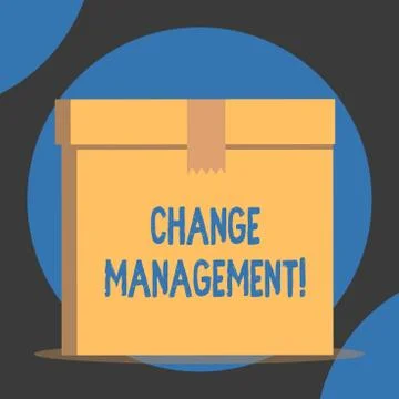 Handwriting text Change Management. Concept meaning Replacement of leadership in Stock Illustration