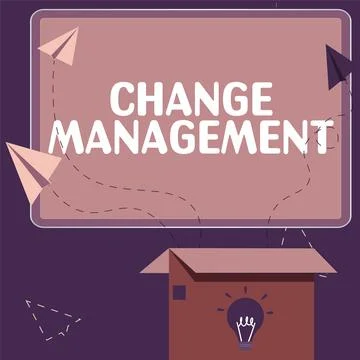 Handwriting text Change Management. Internet Concept Replacement of leadership Stock Illustration