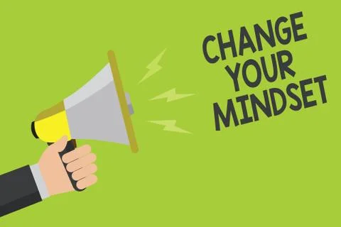 Handwriting text Change Your Mindset. Concept meaning replace your beliefs wa Stock Illustration