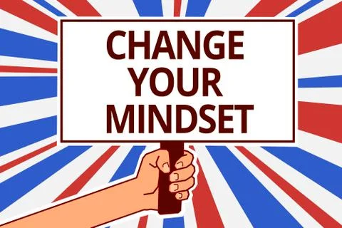 Handwriting text Change Your Mindset. Concept meaning replace your beliefs wa イラスト素材